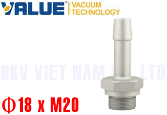 Cút nối chân không Value ϕ18xM20