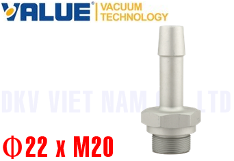 Cút nối chân không Value ϕ22xM20