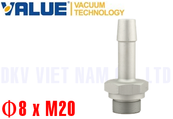 Cút nối chân không Value ϕ8xM20