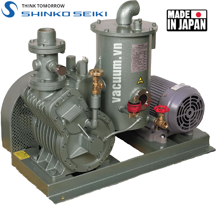 Bơm chân không Shinko Seiki SR-500, bơm hút chân không Shinko Seiki SR-500, Shinko Seiki oil belt drive rotary piston vacuum pumps SR-500