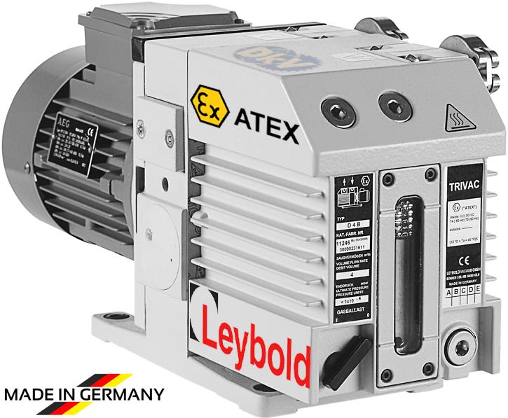 Bơm chân không Leybold TRIVAC D 4 B - ATEX (code: 140140), bơm hút chân không Leybold TRIVAC D 4 B - ATEX (code: 140140), Leybold vacuum oil sealed vacuum pumps TRIVAC D 4 B - ATEX (code: 140140)