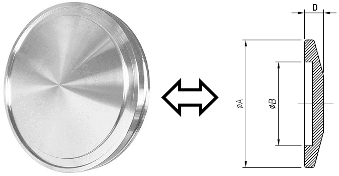 Bích chặn chân không Value VPS525, Value vacuum blank VPS525