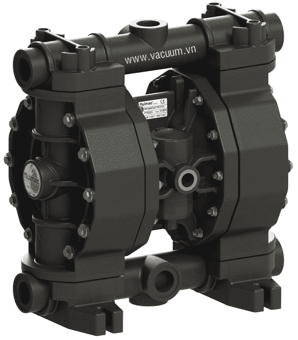 Bơm màng khí nén Fluimac P0160 (PVDF+CF), Fluimac diaphragm pump P0160 (PVDF+CF)