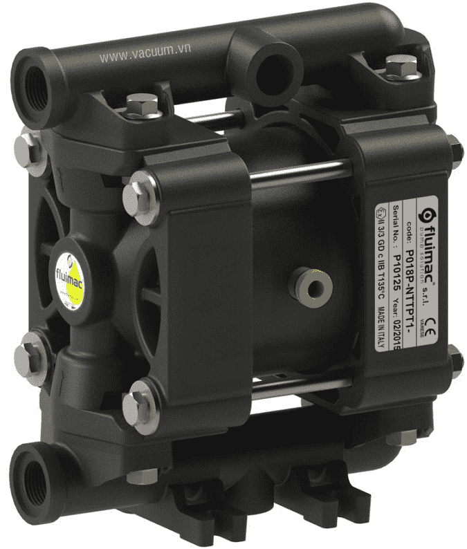 Bom mang khi nen Fluimac P0018 (PVDF), Fluimac diaphragm pump P0018 (PVDF)