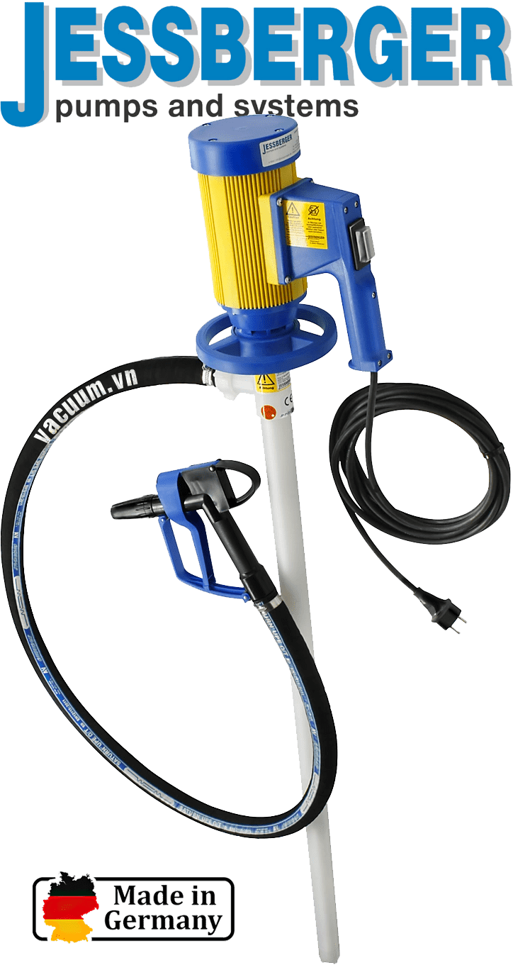 Bơm thùng phuy Jessberger JP-280 PVDF (1281 4112), Jessberger drum pump JP-280 PVDF (1281 4112):