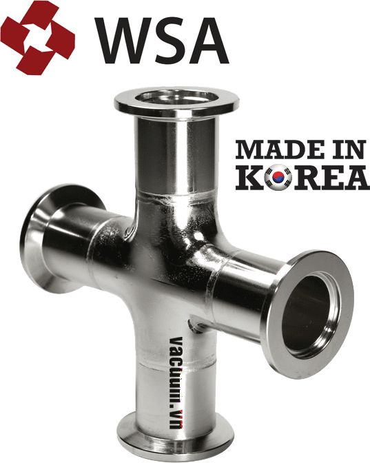 Cút chân không chữ thập NW40, Vacuum flange cross NW40:
