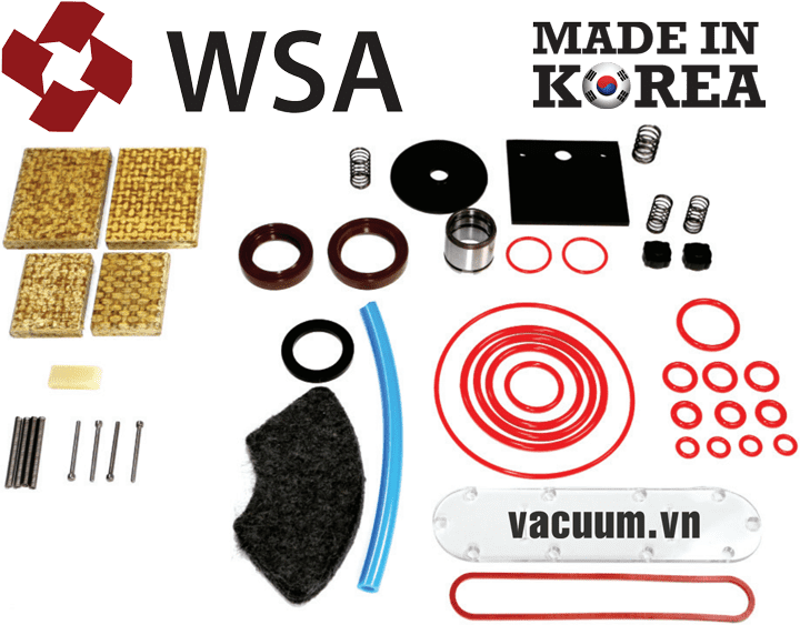 Bộ phụ kiện bảo dưỡng bơm chân không WSA W2V10, WSA Major Repair Kit W2V10: dùng cho bơm chân không WSA W2V10